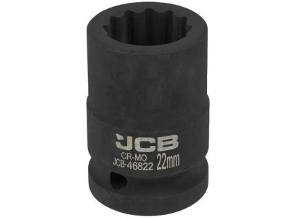 JCB Nárazová hlavica 3/4" 22mm 12-hranná Cr-Mo NÁSTRČNÝ kľúč