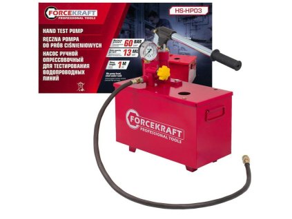FORCEKRAFT Tlakové SKÚŠOBNÉ ČERPADLO 60 BAR uzavretá NÁDRŽ 8 LITROV