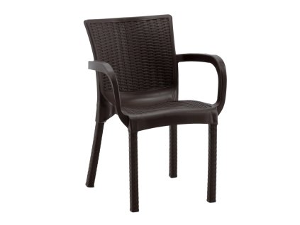 ZÁHRADNÁ STOLIČKA RATAN 60 x 60 x 82 CM HNEDÁ *6420