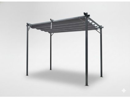 ŠEDÁ ZÁHRADNÁ PERGOLA 3 X 3M 2.95 x 2.95 x V2.3m *5682