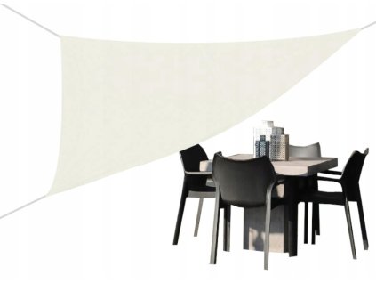 BÉŽOVÁ TROJUHOLNÍKOVÁ SLNEČNÁ PLACHTA 3 X 3 X 3M *0433