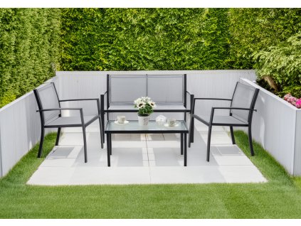 SÚPRAVA ZÁHRADNÉHO NÁBYTKU - LAVIČKA, 2 STOLIČKY, STOLÍK *0846