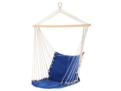 HAMAK - HOJDAČKA - BRAZÍLSKA ZÁVESNÁ STOLIČKA 60x120x130cm TMAVOMODRÁ *3388
