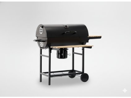 UHLÍKOVÝ GRIL S POKRIEVKOU A KOLIESKAMI 101 x 70,5 x 94,5 CM *5337