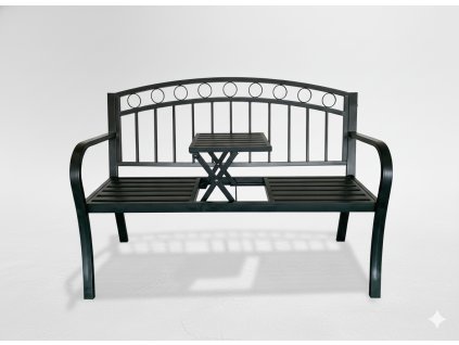 ZÁHRADNÁ LAVIČKA 127 x 53 x 84 CM S ROZKLADACÍM STOLÍKOM *0797