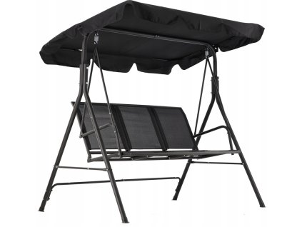 ZÁHRADNÁ HOJDAČKA Z TEXTILENU 170 x 110 x 153 cm ČIERNA *3118