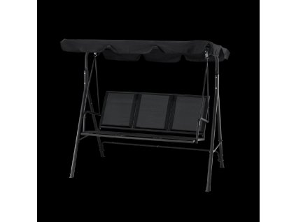 ZÁHRADNÁ HOJDAČKA Z TEXTILENU 170 x 110 x 153 cm ČIERNA *3118