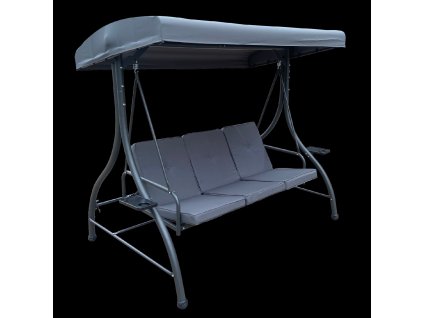 ZÁHRADNÁ HOJDAČKA 194 x 120 x 174 CM ANTRACIT S FUNKCIOU LEŽADLA PREMIUM *3156