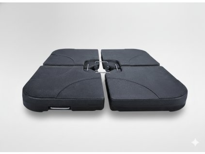 ZÁKLAD PRE SLNEČNÍK 50 x 50 x 7,5 CM 4-DIELNA ČIERNA *5013