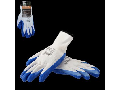 OCHRANNÉ RUKAVICE "9" PLETENÉ Z POLYESTERU POTIAHNUTÉ LATEXOM bal=12*1160