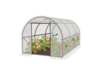 BIELY ZÁHRADNÝ FÓLIOVÝ TUNEL 3 SEGMENTOVÝ 3 x 2 x 2 M *5569