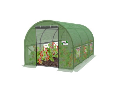 ZELENÝ ZÁHRADNÝ FÓLIOVÝ TUNEL 3 SEGMENTOVÝ 4 x 2,5 x 2 M *5583