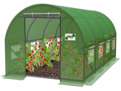 ZAHRADNÝ FÓLIOVÝ TUNEL 4-SEGMENTOVÝ ZELENÝ 6 x 3 x 2 M *5613