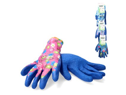 OCHRANNÉ RUKAVICE "10" PLETENÝ VZOR Z POLYESTERU POKRYTÉ LATEXOM bal=12 *8508