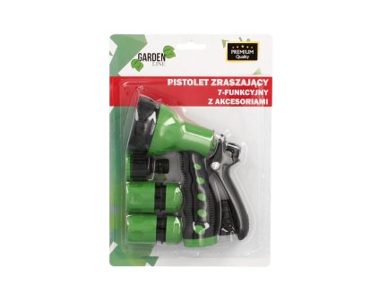 7-FUNKČNÁ STRIEKACIA PIŠTOĽ S PRÍSLUŠENSTVOM bal=12 ks *4547