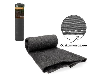 TIENIACA SIEŤ NA PLOT ANTRACIT 1,5 x 25 M 135g/m2 90% *0883