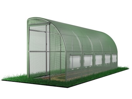 ZÁHRADNÝ FÓLIOVÝ TUNEL 5 SEGMENTOVÝ "POLOVICA" ZELENÝ 6x1,5x2 m *1446