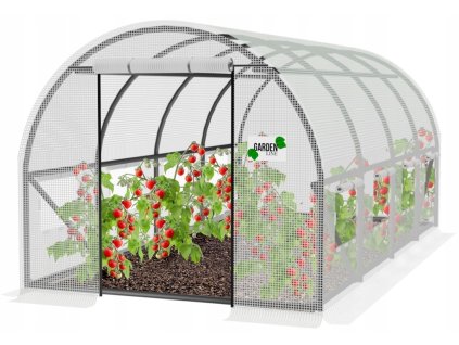 ZÁHRADNÝ FÓLIOVÝ TUNEL 4 SEGMENTOVÝ BIELY 6 x 3 x 2 M *5214