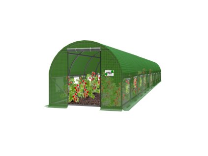 ZÁHRADNÝ FÓLIOVÝ TUNEL 10-SEGMENTOVÝ ZELENÝ 10 x 4 x 2 M *8009