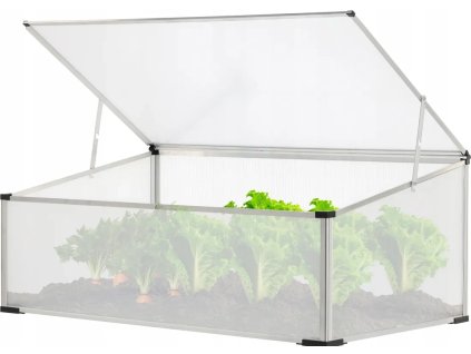 SKLENÍK / ROZSADEBNÍK 100 x 60 x 30/40 CM Z POLYKARBONÁTU *3972