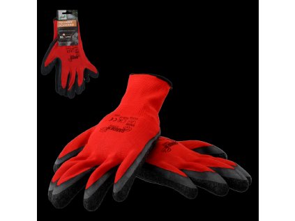 OCHRANNÉ RUKAVICE "10" PLETENÉ Z POLYESTERU POKRYTÉ LATEXOM bal=12 ks *7000