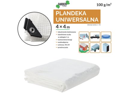 PLACHTA 4 X 4 M (+/- 5%) 100GSM 3% UV PRIEHĽADNÁ *7664