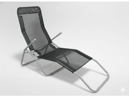 ČIERNE ZÁHRADNÉ LEŽADLO 137x58x24/H94 cm *5897