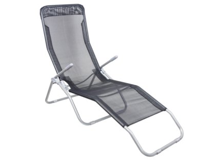 ČIERNE ZÁHRADNÉ LEŽADLO 137x58x24/H94 cm *5897