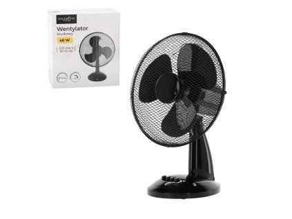 Čierny stolný ventilátor 40 W, 34 cm CH-FAN9042