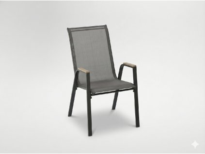 OCEĽOVÁ ZÁHRADNÁ STOLIČKA KD POLYWOOD 72,5 x 54 x 92,5 CM SIVÁ *9521