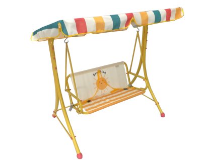 DVOJITÁ ZÁHRADNÁ HOJDAČKA 117 x 73 x 107 CM S PRÍSTREŠKOM *1128