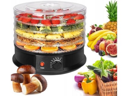 5-ÚROVŇOVÁ SUŠIČKA NA POTRAVINY 250W PRIEMER 32 CM S MECHANIZMOM *2714