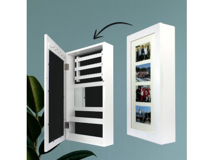 NÁSTENNÁ ZÁVESNÁ SKRINKA NA ŠPERKY 31 x 9,5 x 56 cm *1240