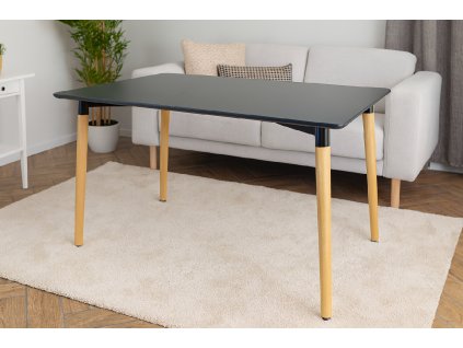 OBDĹŽNIKOVÝ STÔL 120 x 80 x 74 cm - ČIERNY *1149