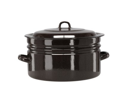 SMALTOVANÝ HRNIEC PRIAMY 25 L 40 CM HNEDÝ Z/P *3608