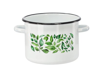 SMALTOVANÝ HRNIEC 4,5 L 20 CM BIELY FIKUS *9204