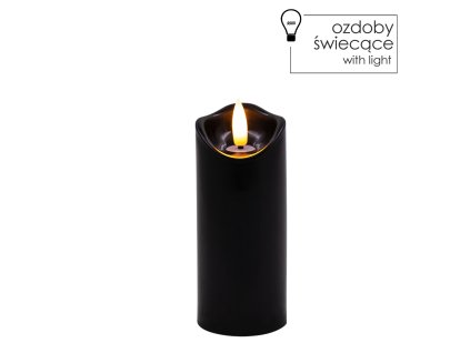 LED SVIEČKA ČIERNA 5 X 12,5 CM *9339