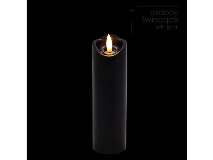 LED SVIEČKA ČIERNA 5 X 17,5 CM *9377