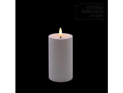 BIELA LED SVIEČKA 7 X 12,5 CM *9407