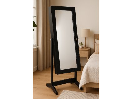 ZRKADLOVÁ ŠPERKOVNICA ČIERNA 41,5 x 36,5 x 147 cm *8058