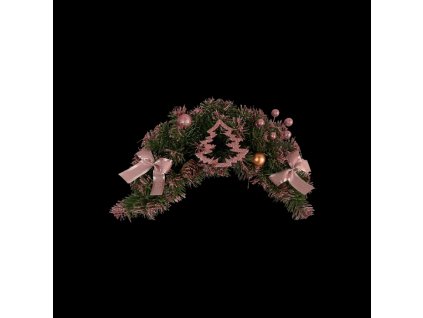 VISIACI VIANOČNÝ ARANŽMÁ 46 CM RUŽOVÝ *0309