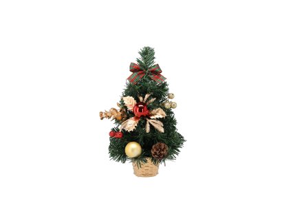 VIANOČNÝ STROMČEK 30 CM ČERVENO-ZLATÝ *2323