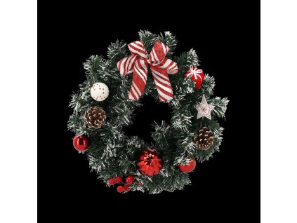 VIANOČNÝ VENIEC 30 CM BIELA-ČERVENÁ *2637