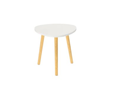 DVOJDIELNY DREVENÝ KÁVOVÝ STÔL BIELO-HNEDÝ *2275