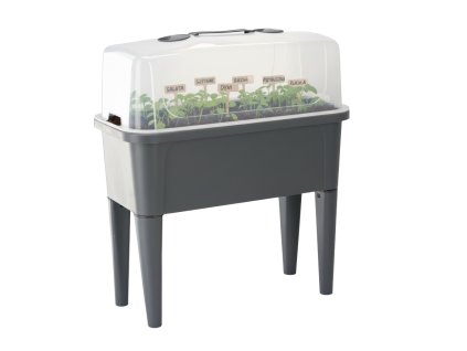 SKLENÍKOVÝ STÔL S POKRÝVKOU 76 x 38 x 83 CM ANTRACIT *3982