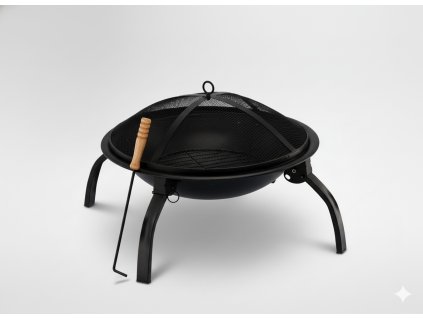 ZÁHRADNÉ OHNISKO S POKRIEVKOU A POKRÍVADLOM 56 x 56 x 39,5 CM *5344