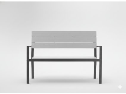 LAVICA DO ZÁHRADY 118 x 54 x 77 CM SIVÁ *0803