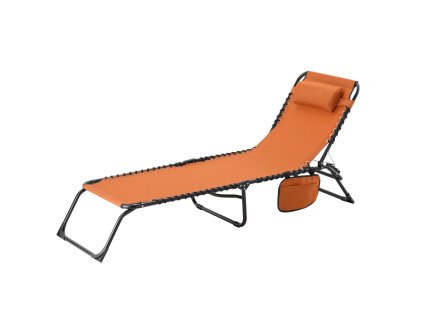 SKLADACIE LEHÁTKO / ZÁHRADNÁ POSTEĽ 190 x 58 x 30 CM S VRECKOM HNEDÉ *2784