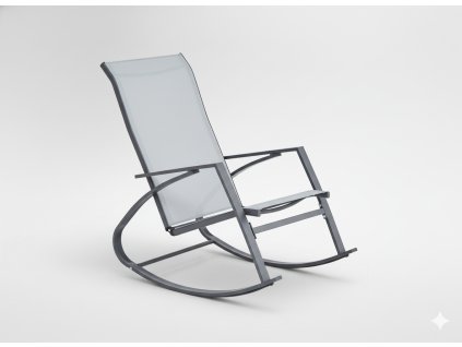 HOJDACIA ZÁHRADNÁ STOLIČKA - SIVÁ - 60x104x95 CM *3842