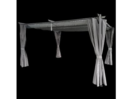 ROLETKA / MARKÍZA S TYČOU NA PERGOLY 3 x 4 M ŠEDÁ *4009